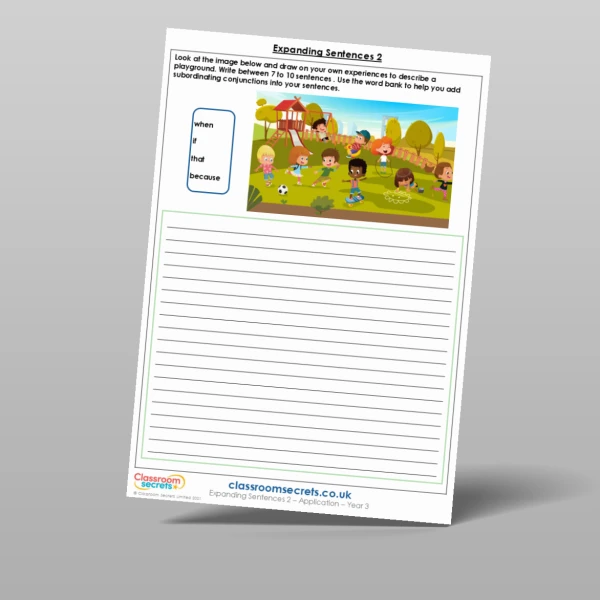 An image of the Expanding Sentences 2 Application Resource