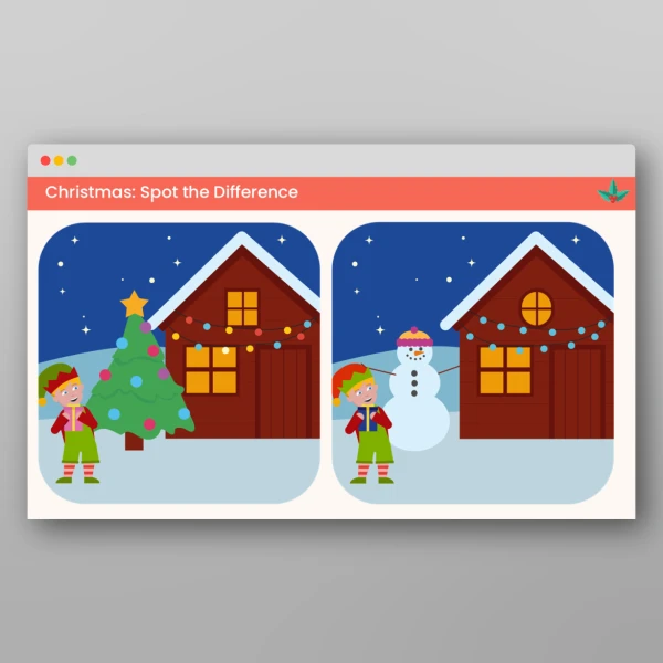 An image of the Christmas Visual Discrimination Activities Resource