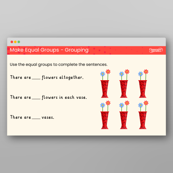 Year 1 Make Equal Groups Grouping Teaching Ppt Resource | Classroom Secrets