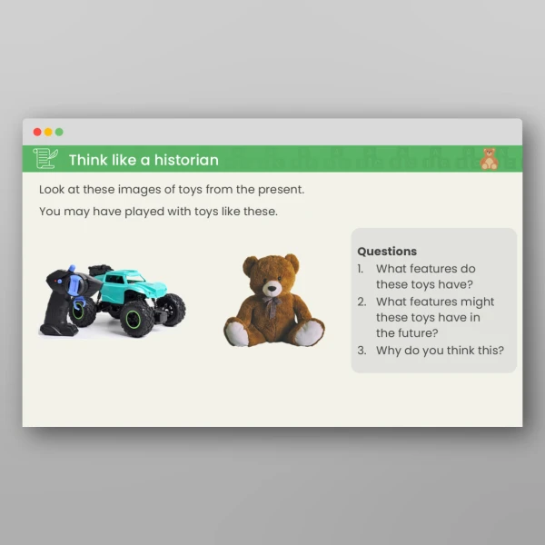 An image of the Toys Through Time What Will Toys Look Like in the Future? PPT Resource