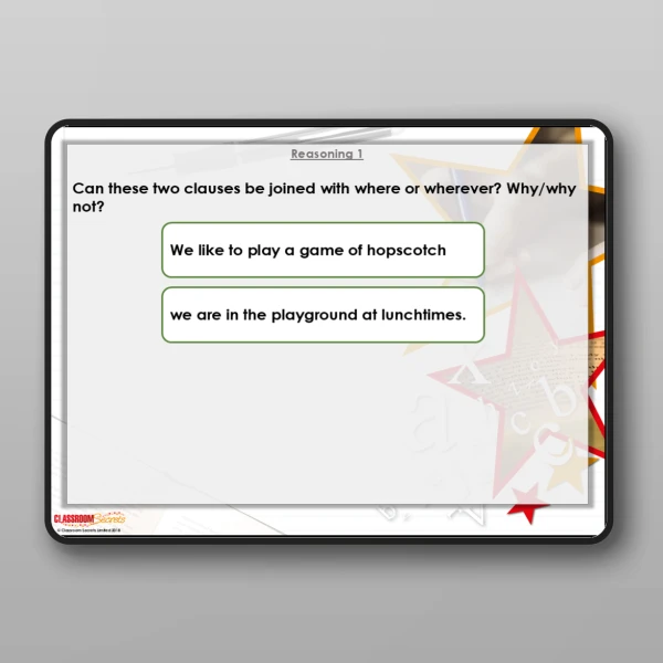 An image of the Using Conjunctions to Express Place Modelling PPT Resource