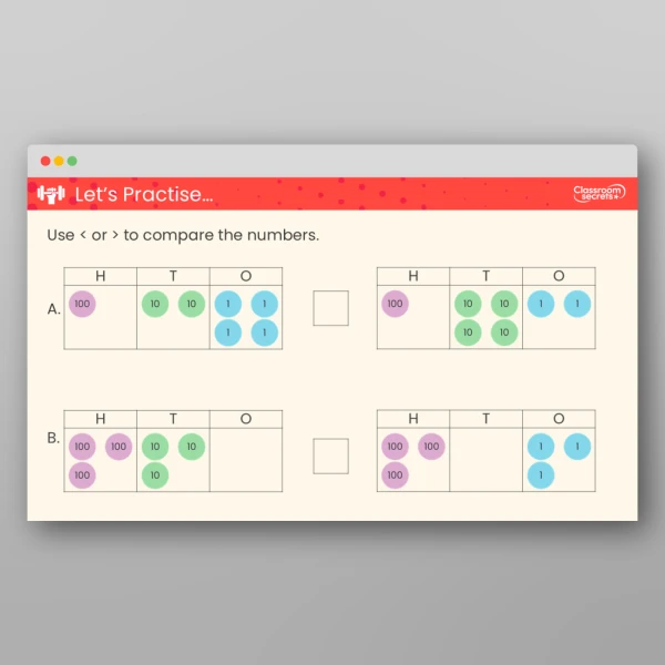 An image of the Compare Numbers to 1,000 Teaching PPT Resource