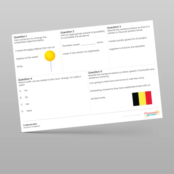 An image of the 5-Minute GPS Autumn 2 Week 4 Resource