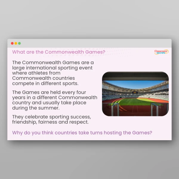 An image of the Commonwealth Games Whole School Assembly PPT Resource