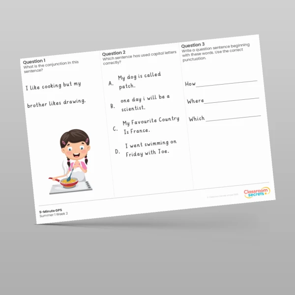 An image of the 5-Minute GPS Summer 1 Week 2 Resource