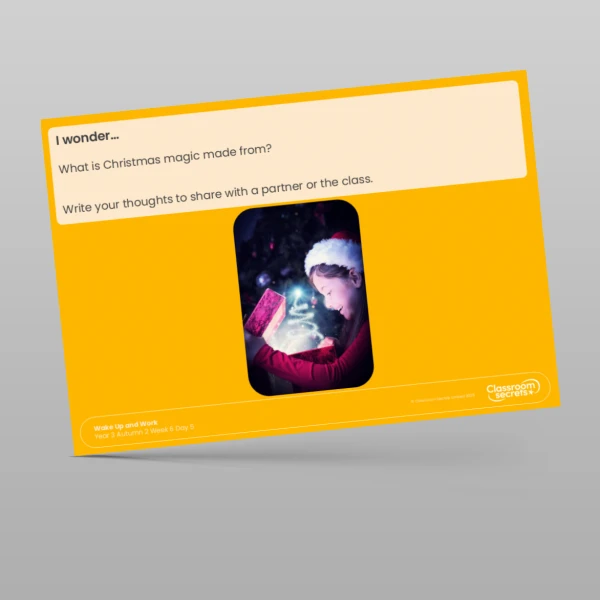 An image of the Autumn 2 Week 6 Wake Up and Work Resource