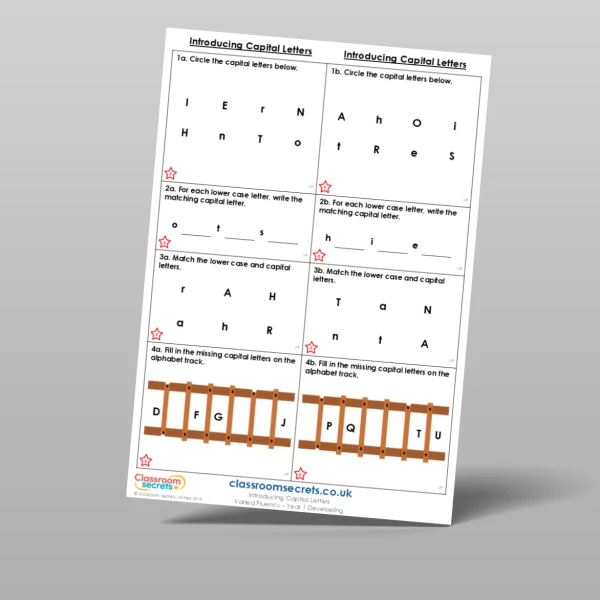 An image of the Introducing Capital Letters Varied Fluency Resource