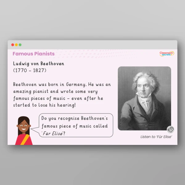 An image of the World Piano Day KS1 Assembly Resource