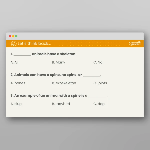 An image of the Lesson 5: How Do Animal Skeletons Differ? Resource