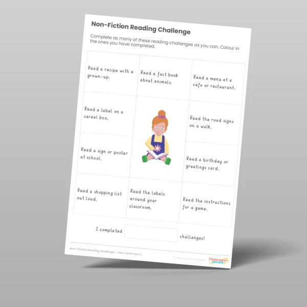 An image of the Non-Fiction Reading Challenge Resource