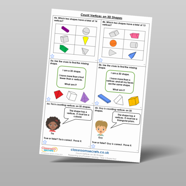 Year 2 Count Vertices On 3d Shapes Reasoning And Problem Solving ...
