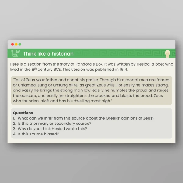 An image of the Lesson 3: What Did the Ancient Greeks Believe in? PPT Resource