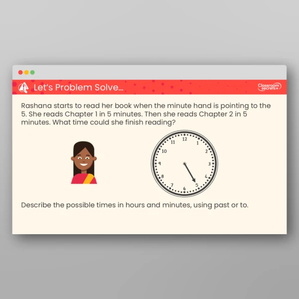 An image of the Tell the Time to 5 Minutes Teaching PPT Resource