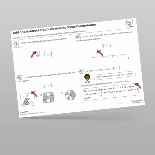An image of the Fractions Mistake Investigators Resource
