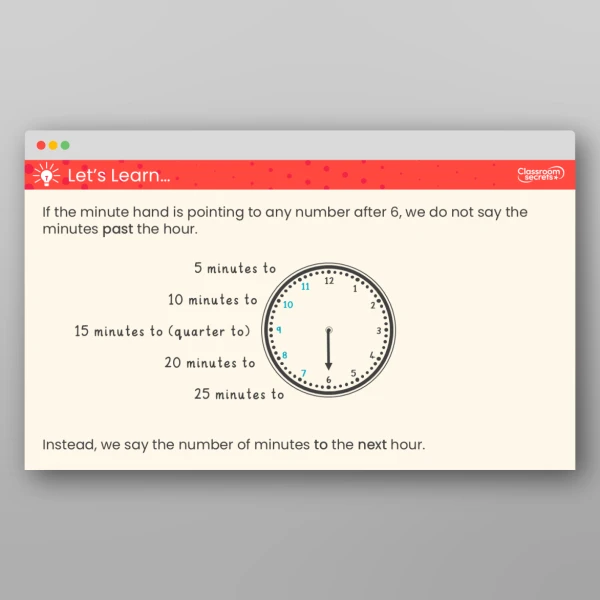 An image of the Tell the Time to the Hour Teaching PPT Resource
