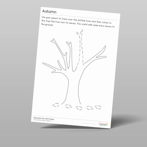 An image of the Autumn I Can Draw and Colour Resource