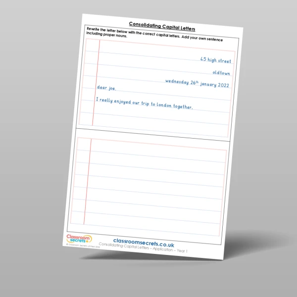 An image of the Consolidating Capital Letters Application Resource