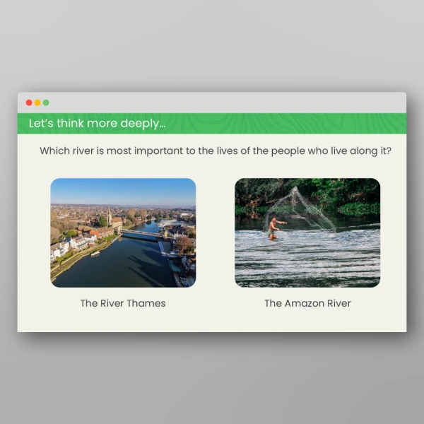 An image of the LKS2 Where in the World are the River Thames and the Amazon River? PPT Resource