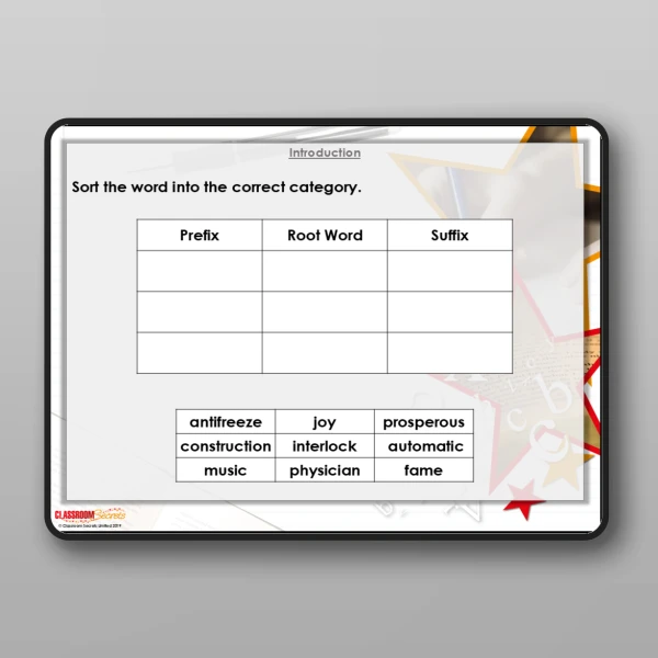 An image of the Consolidating Root Words Modelling PPT Resource