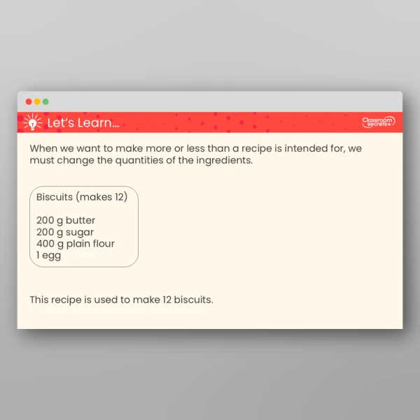 An image of the Recipes Teaching PPT Resource