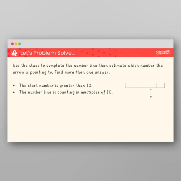 An image of the Estimate Numbers on a Number Line Teaching PPT Resource