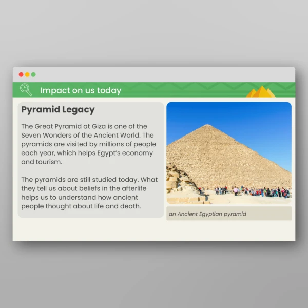 An image of the The Ancient Egyptians Why Were the Pyramids Important? PPT Resource