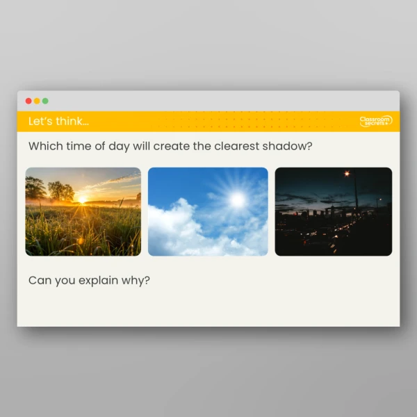 An image of the Lesson 4: How Do Shadows Change During the Day? Investigation Resource