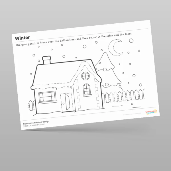 An image of the Winter I Can Draw and Colour Resource