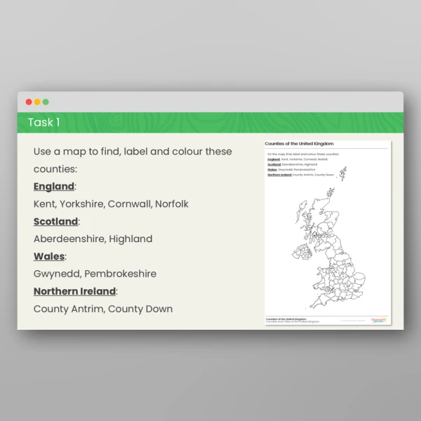 An image of the Lesson 1: Counties of the United Kingdom PPT Resource