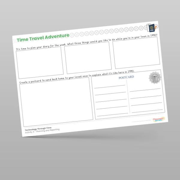 An image of the Time Travel Adventure - Technology Through Time Resource