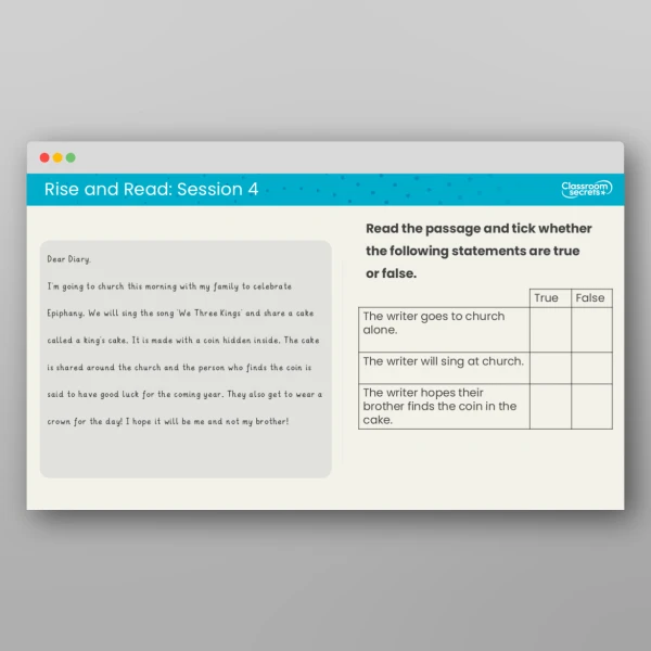 An image of the Rise and Read Epiphany Resource