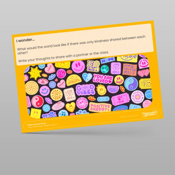 An image of the Summer 1 Week 2 Wake Up and Work Resource