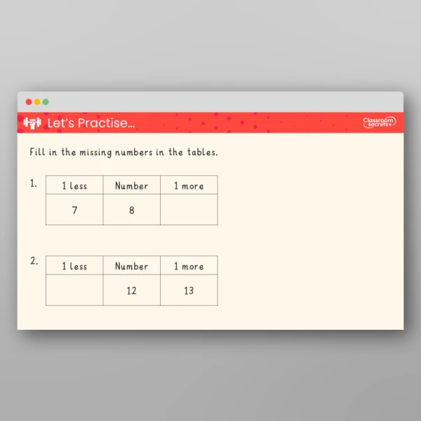 An image of the 1 More and 1 Less Teaching PPT Resource
