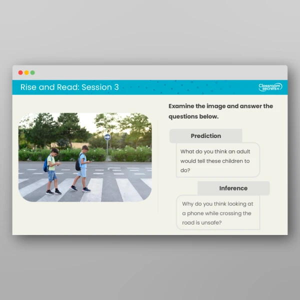 An image of the Rise and Read Road Safety Resource