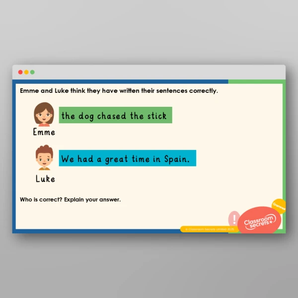 An image of the Recognising and Forming Capital Letters Teaching PPT Resource
