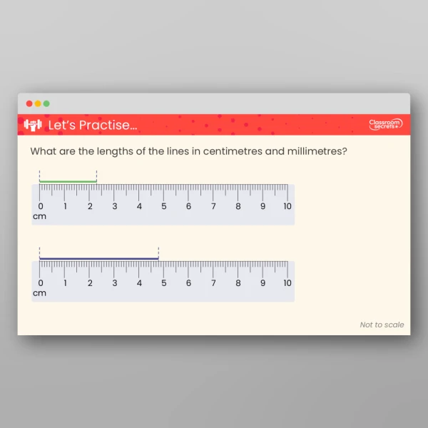 An image of the Measure in Centimetres and Millimetres Teaching PPT Resource