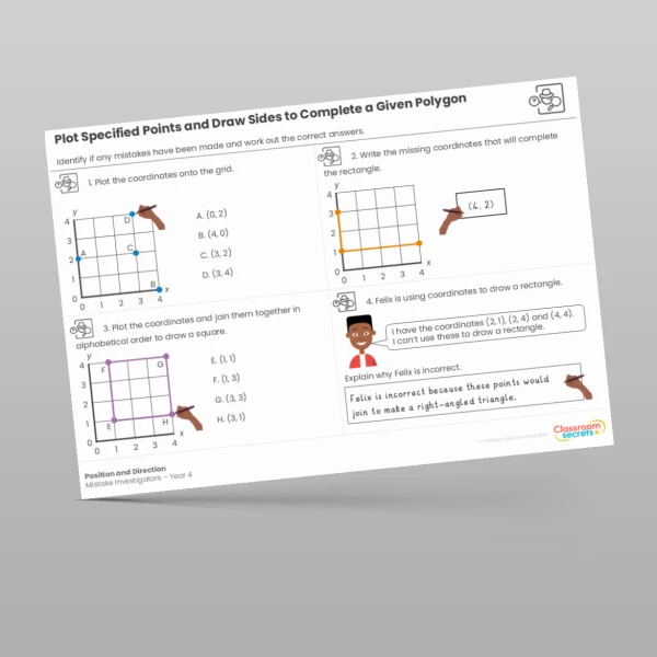 An image of the Position and Direction Mistake Investigators Resource