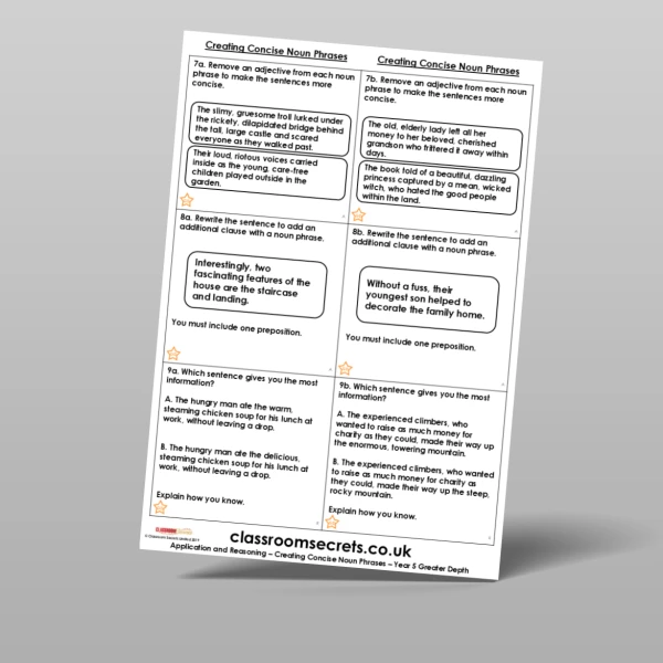 An image of the Creating Concise Noun Phrases Application and Reasoning Resource