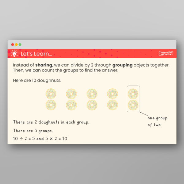 Year 2 Divide By 2 Teaching Ppt Resource | Classroom Secrets