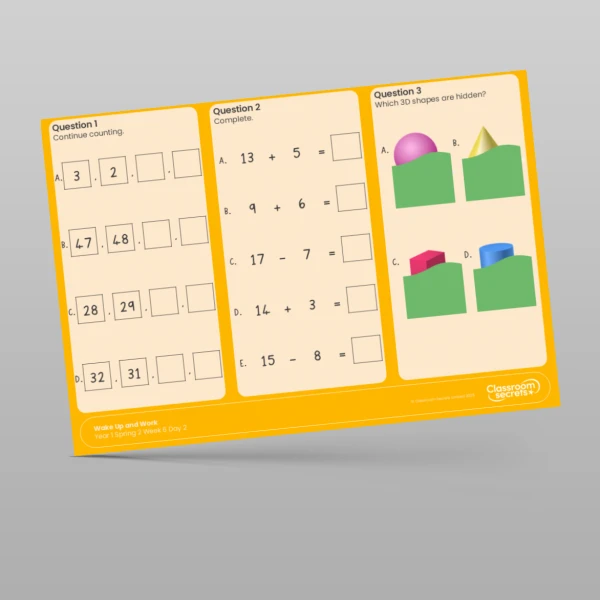 An image of the Spring 2 Week 6 Wake Up and Work Resource