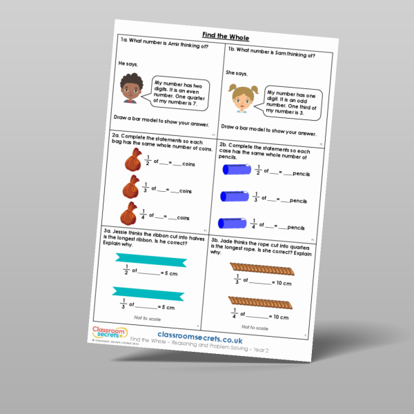 Year 2 Find The Whole Reasoning And Problem Solving Resource ...