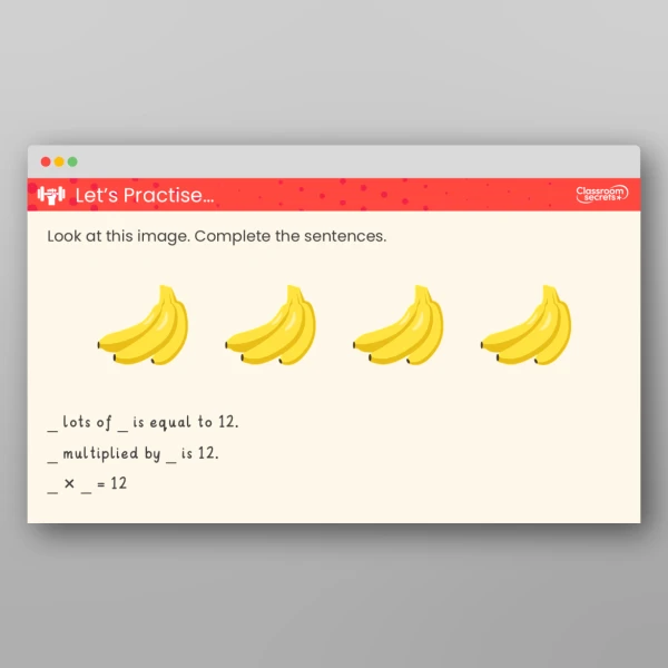 An image of the Multiplication Sentences Teaching PPT Resource