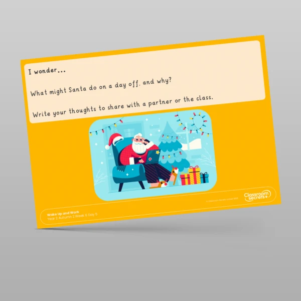 An image of the Autumn 2 Week 6 Wake Up and Work Resource