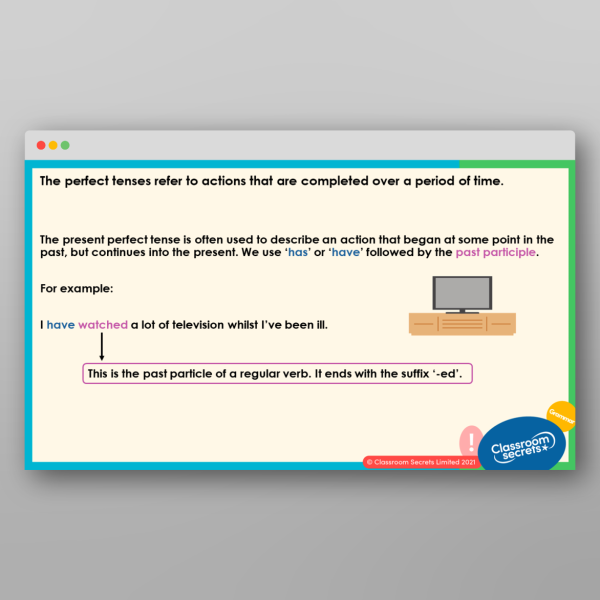 Year 5 Present Perfect Form Teaching Ppt Resource | Classroom Secrets