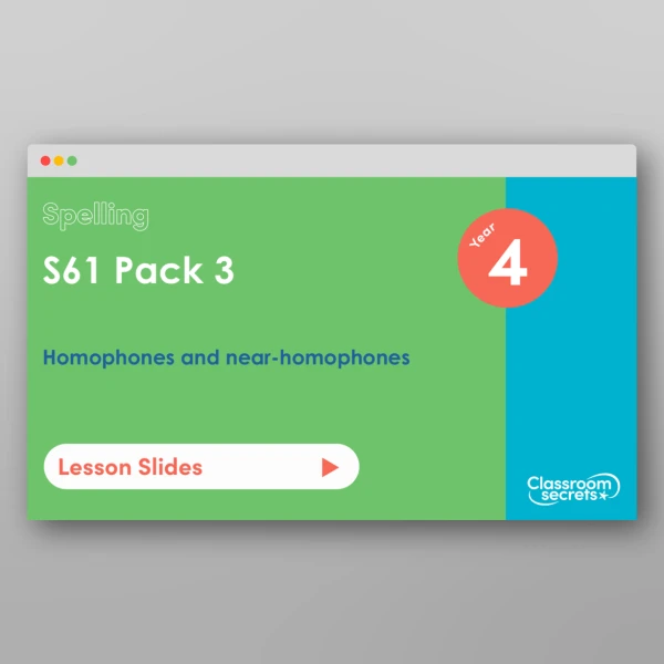 An image of the Summer 2 Week 2 Spelling - S61 Pack 3 - Homophones and near-homophones Resource