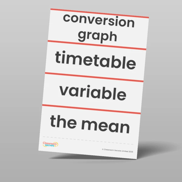 An image of the Statistics Vocabulary Pack Resource