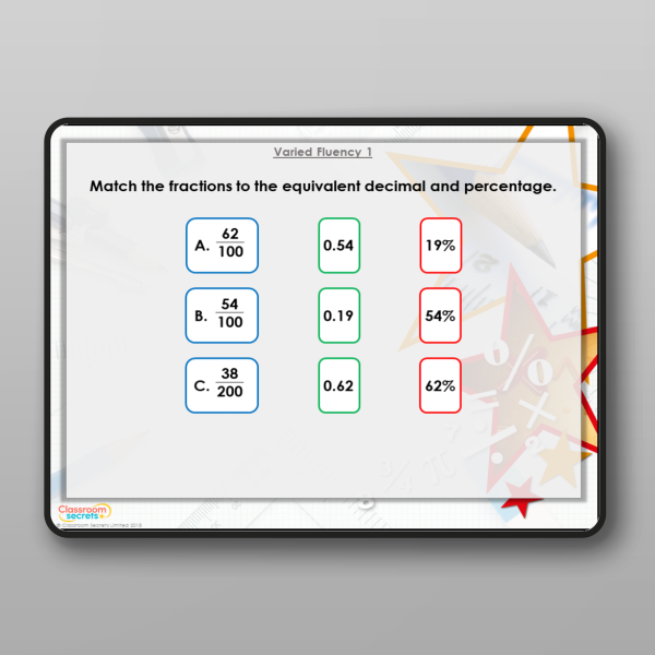 Percentages as Fractions and Decimals Modelling PPT Resource ...