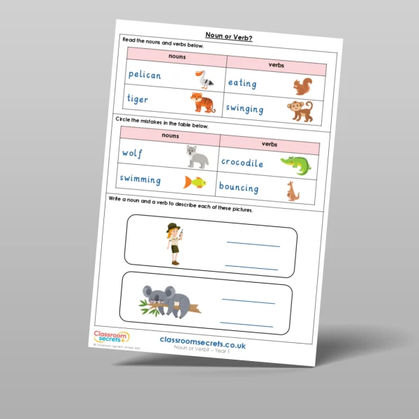 An image of the Noun or Verb? Mixed Activity Resource