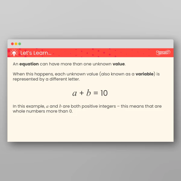 An image of the Find Pairs of Values Teaching PPT Resource