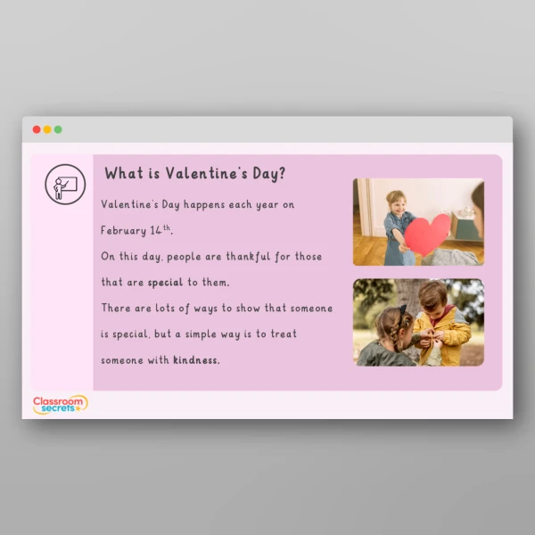 An image of the Valentine's Day Introductory PPT Resource